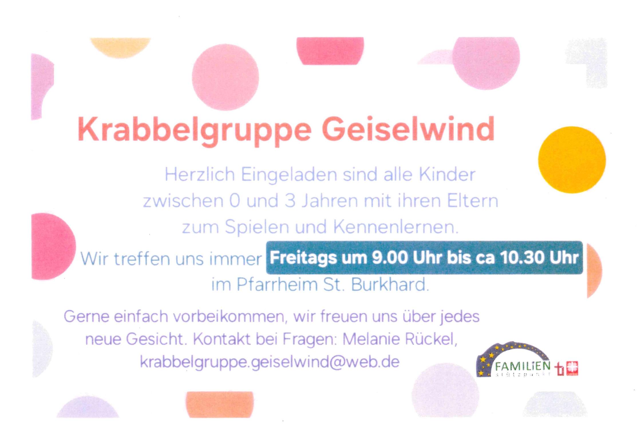 Einladung zur Krabbelgruppe