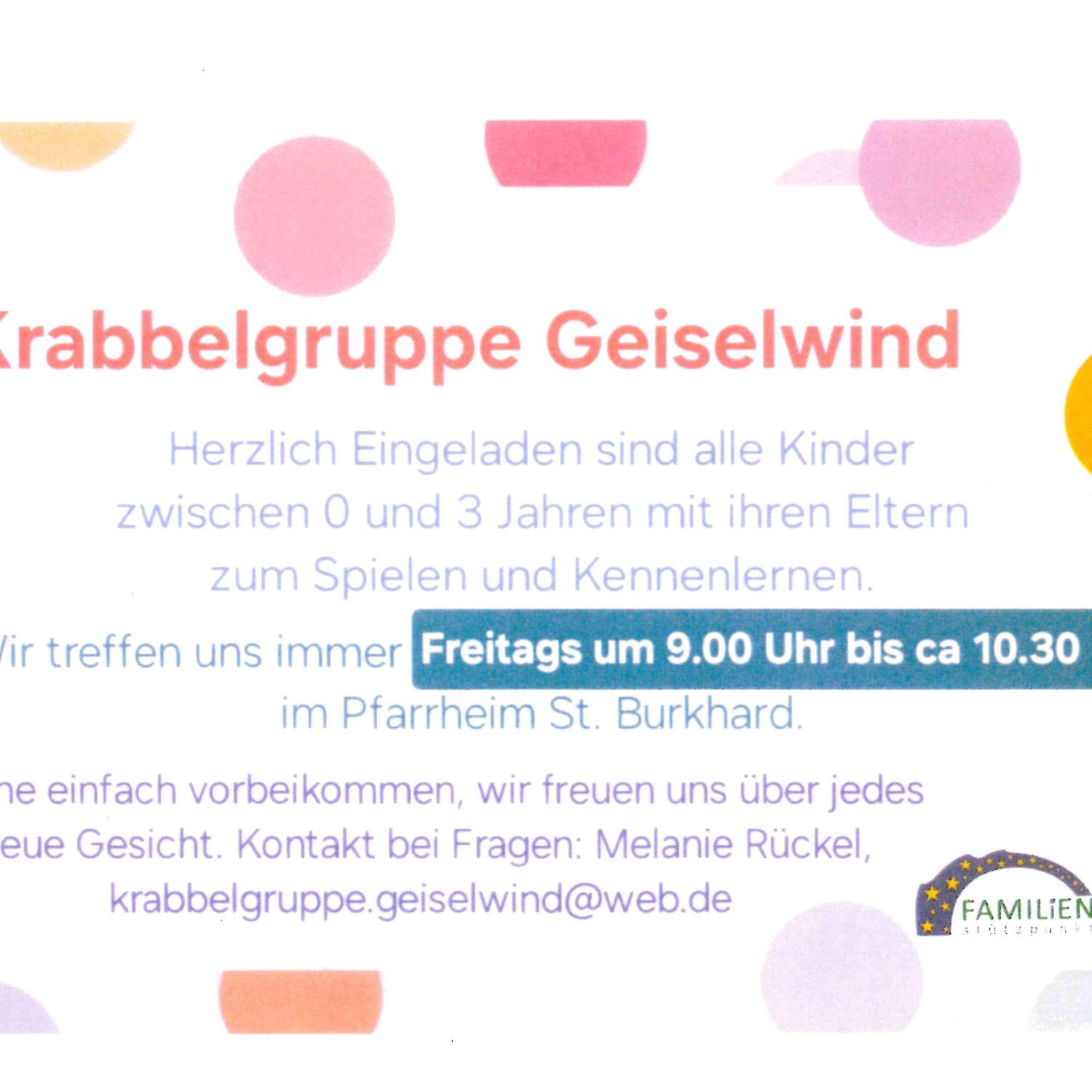 Einladung zur Krabbelgruppe